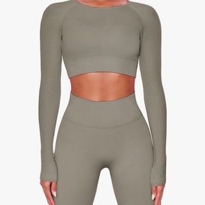 Ribbed two piece workout set